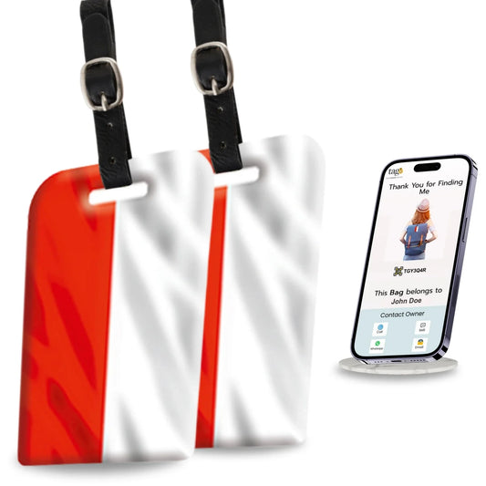 Smart Bag Security Tag -  Poland  Flag [Pack 2]-0