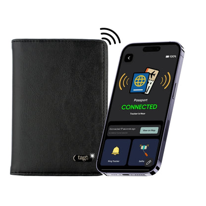 Dolphin Smart Leather Passport Tracker-0